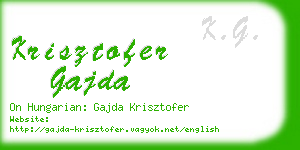 krisztofer gajda business card